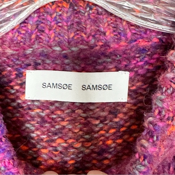 Samsoe Samsoe Renu Crew Sweater Magenta Melange - Picture 3 of 5